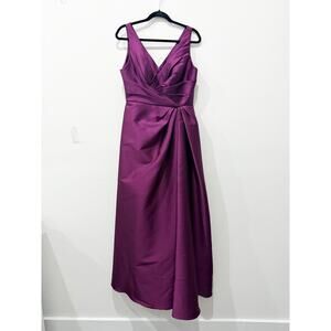 Adolfo Dominguez Sleeveless Pleated A-Line Long Gown Purple Women's Size 42 / 10